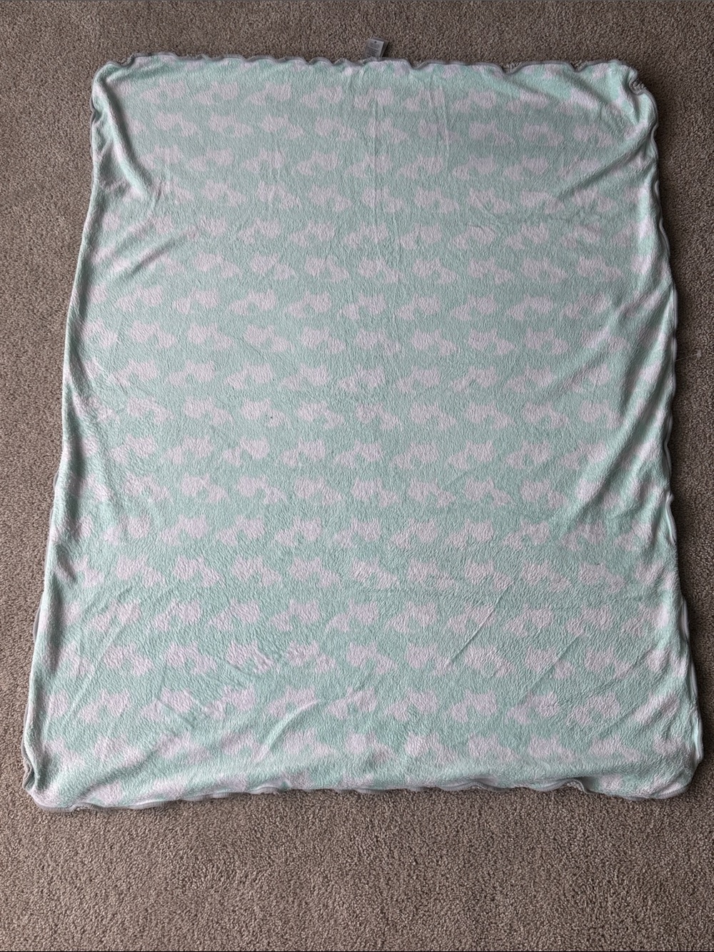 Carter's Just One You Elephant Mint Green Gray Baby Blanket